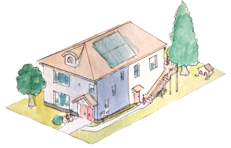 Fourplex (Fourplex illustration by Alfred Twu for Sightline.)