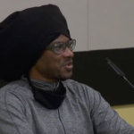 Social design artist Cleo Davis discusses the difference in talking about historic preservation for the white community and historic preservation for the Black community (screenshot from video of session).