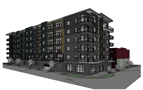 Preliminary rendering of building. Image by trc architecture. Used with permission.