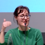Jenny Schuetz of Brookings Metro talks about how the weaponization of community engagement to block important projects such as environmental infrastructure can lead to enormous consequences (screenshot from video of session).