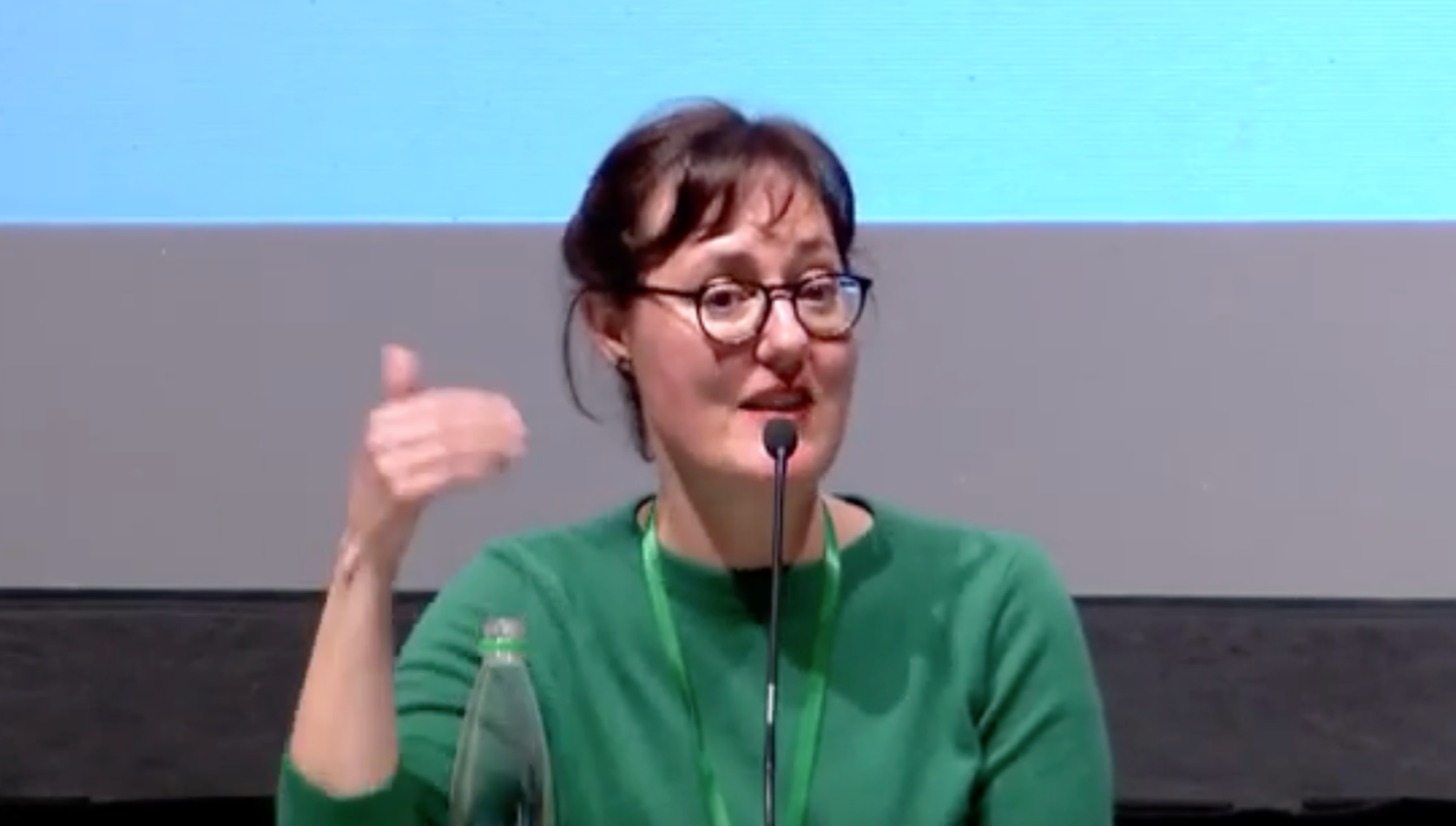 Jenny Schuetz of Brookings Metro talks about how the weaponization of community engagement to block important projects such as environmental infrastructure can lead to enormous consequences (screenshot from video of session).