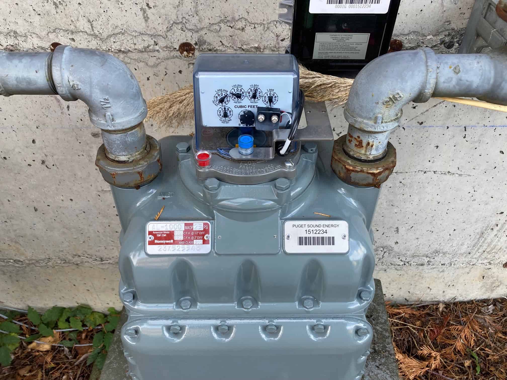 Gas meter. Photo by Emily Moore.