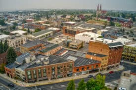 Aerial View of the Helena, Montana on a Hazy Day