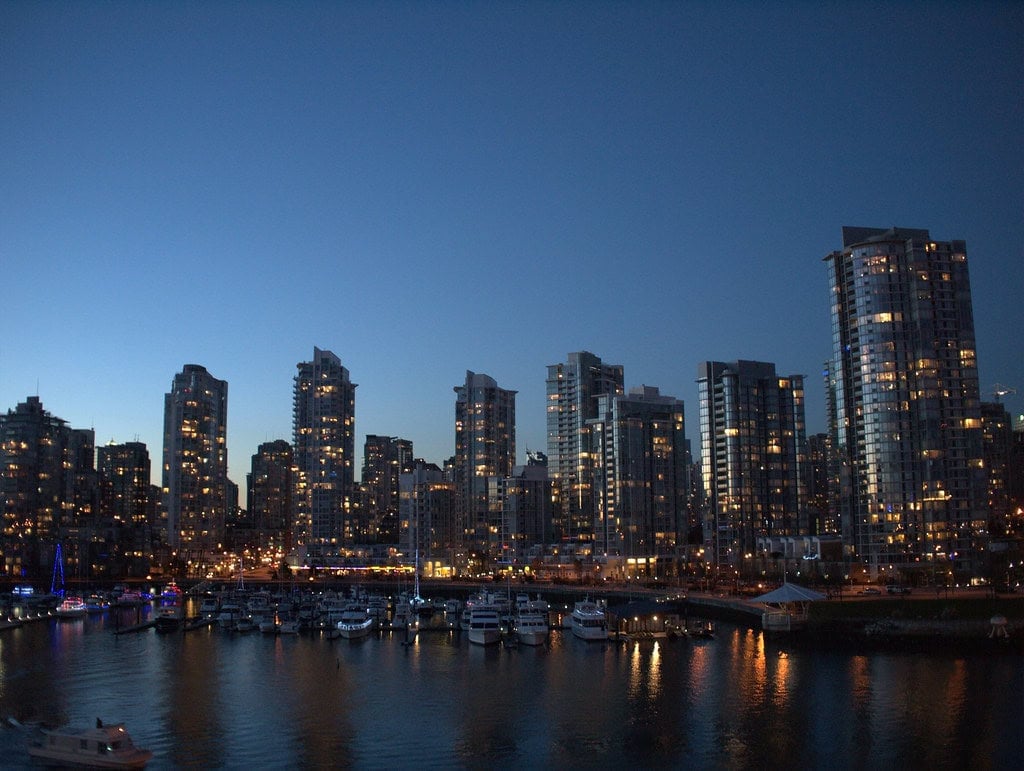 Yaletown at night, via creative commons. 