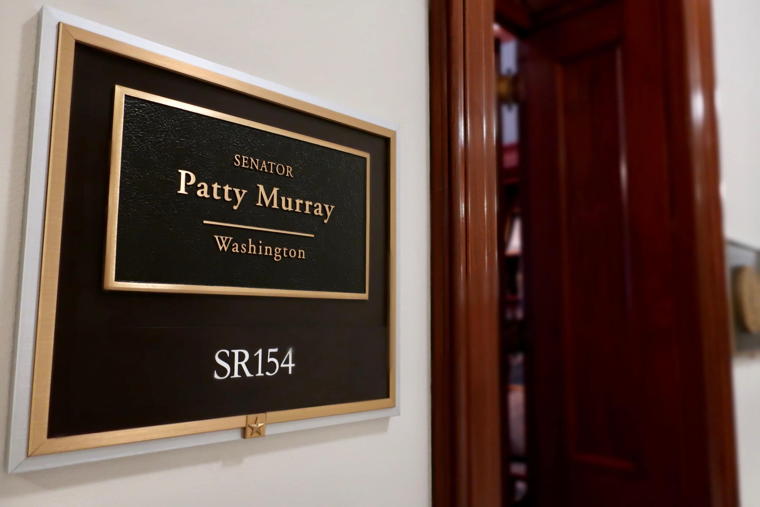 US Senator Patty Murray’s Washington, DC, office entrance sign (May 2019). Photo by DCStockPhotography, via Shutterstock.