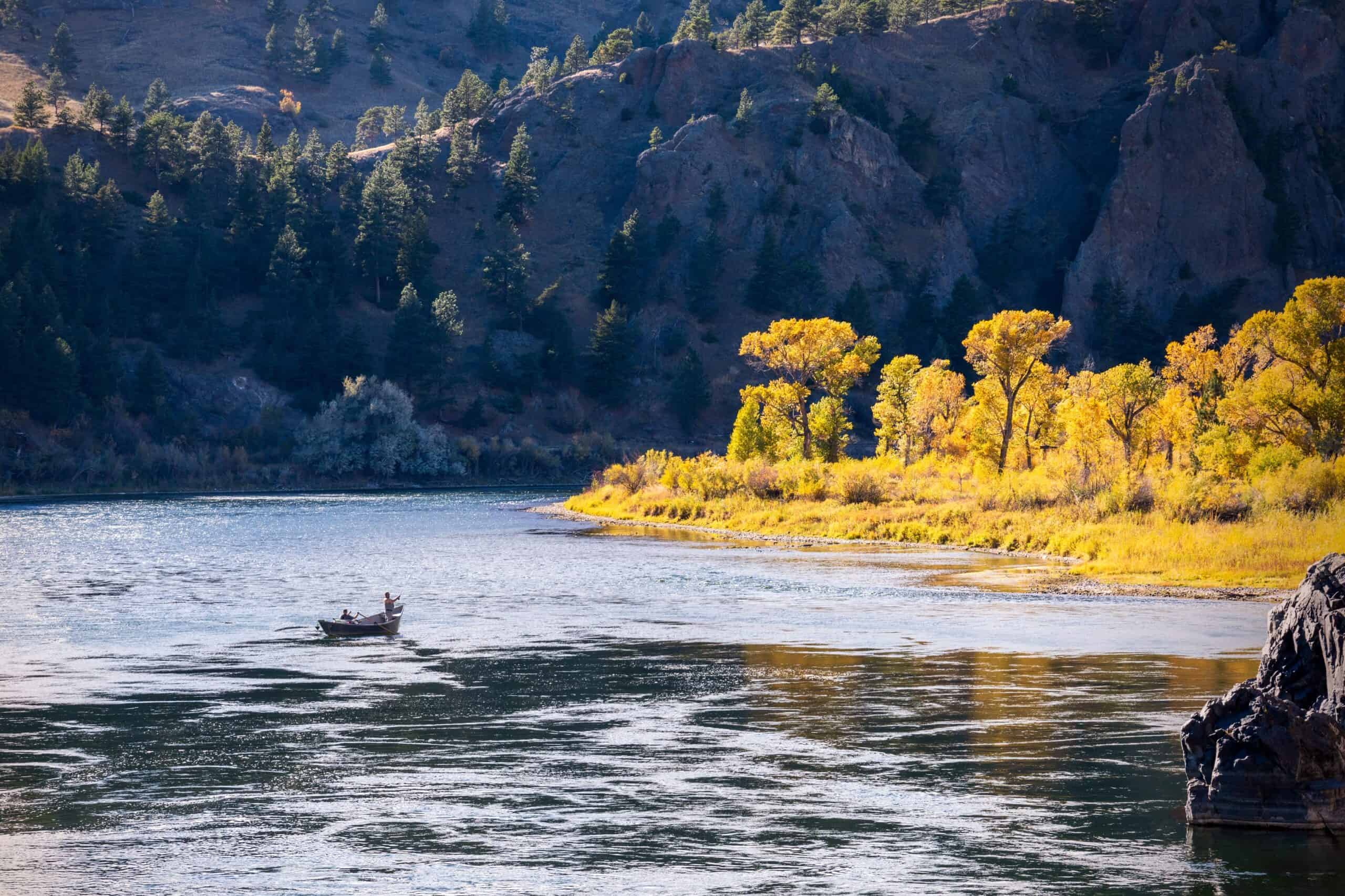 Fishermen on the Missouri River, flowing through Montana. An election measure from the state of Missouri could resolve a frustrating loophole in Montana races. Photo by Tomas Nevesely, via Shutterstock.